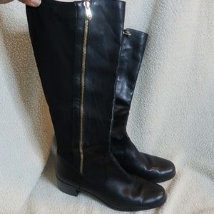 Tahari women’s black leather Kyle riding boots